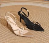  Giày Sandal Cao Gót Dây Mảnh 7 Phân H653-3 