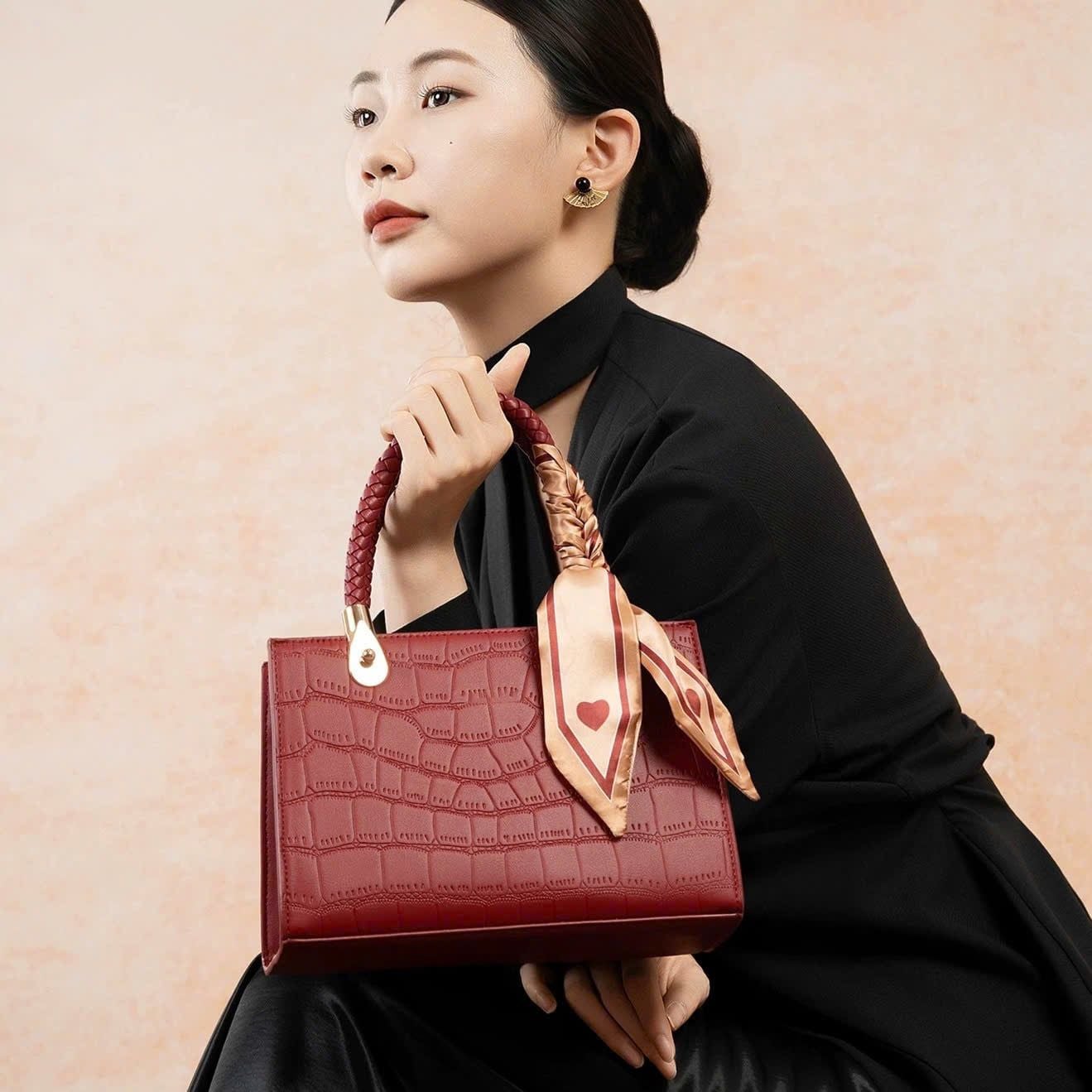  Túi xách thời trang cao cấp 19076 (Tặng Kèm Khăn Lụa) 