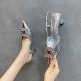  Giày Cao Gót 7 Phân Đính  Đá Cao Cấp T8978-11 