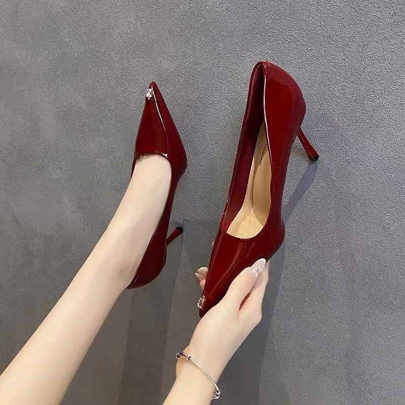  Giày Cao Gót 8 Phân Da Bóng Cao Cấp XX528-206 