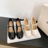  Giày Mary Jane Cao Gót 7 Phân Da Bóng Cao Cấp 26-971 