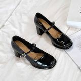  Giày Mary Jane Cao Gót 7 Phân Da Bóng Cao Cấp 26-971 