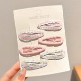  Set 6 kẹp tóc mái nhiều màu cho bé gái - SK-P40 