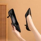  Giày Cao Gót 5 Phân Da Bóng Cao Cấp D980-1 
