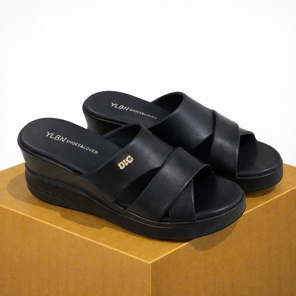  Dép Đế Xuồng Da Lì Cao Gót 6 Phân Cao Cấp Siêu Êm 29107 