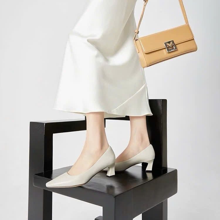  Giày Cao Gót 5 Phân Da Thật 5352 