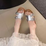  Dép Quai Ngang Da Lì Đế Bệt Cao Cấp 1819-5 