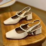  GiàyMary Jane Cao Gót 5 Phân Da Lì Cao Cấp C52 