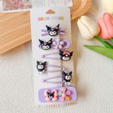  Set 6 kẹp tóc mái gắn charm hoạt hình Sanrio- SETK-377 