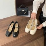  Giày Búp Bê Mary Jane 3 Phân Da Lì Cao Cấp 1110-1 