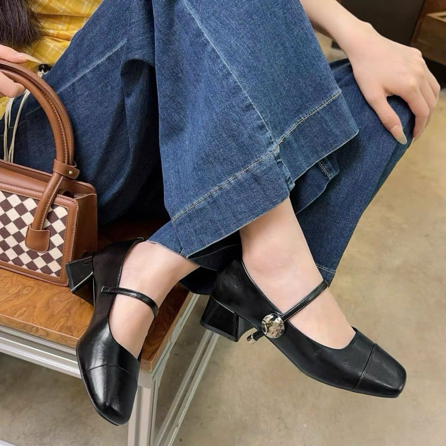  Giày Cao Gót 5 Phân Da Lì Cao Cấp 655109 