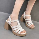  Giày Sandal Cao Gót 7 Phân Đế Đúp 2 Phân Da Bóng Cao Cấp 50230 