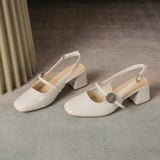  Giày Cao Gót 5 Phân Da Bóng Cao Cấp HF-351 