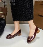  Giày Búp Bê Bệt 3 Phân Da Bóng QC Cao Cấp 899-5 