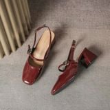  Giày Cao Gót 5 Phân Da Bóng Cao Cấp HF-351 