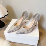  Giày Cao Gót 7,5 Phân Phối Lưới Đính Đá 528-181 