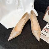  Giày Cao Gót 7,5 Phân Phối Lưới Đính Đá 528-181 