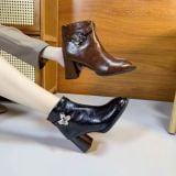  Giày Boot Nữ Da Lì Cao Cấp 6 Phân 2601 