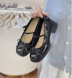 Giày Búp Bê Mary Jane Da Bóng cao Cấp 889-22 
