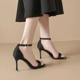  Giày Sandal Cao Gót 8 Phân Mũi Bọc Kim Loại Cao Cấp 5628 