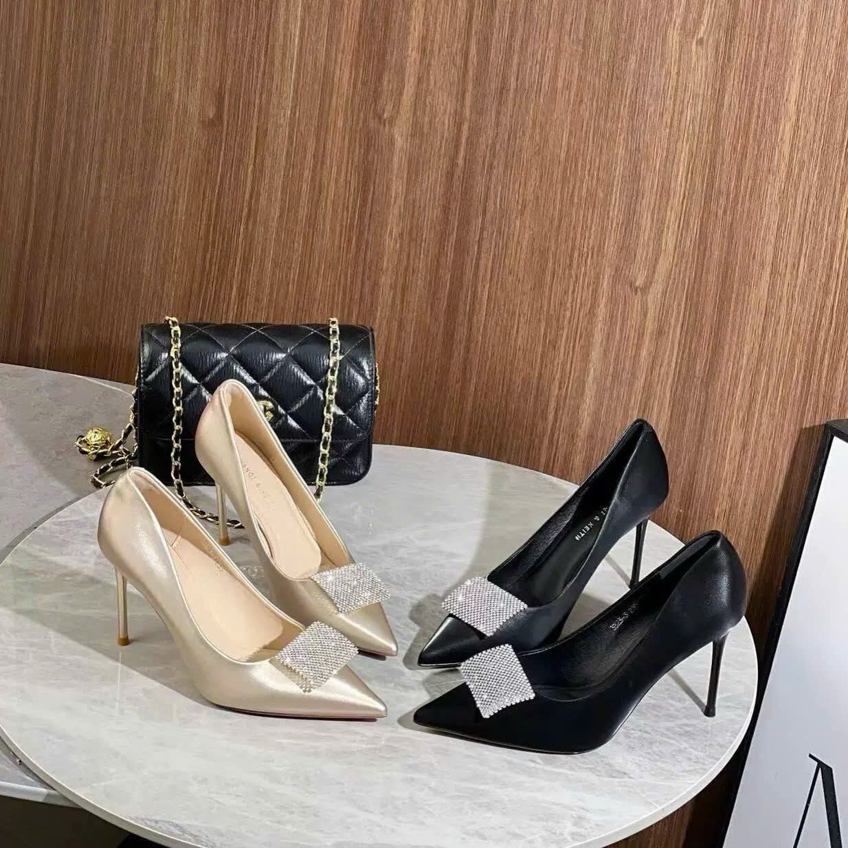  Giày Cao Gót 9 Phân  Phối Đá Sang Trọng 3323-3 