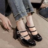  Giày Mary Jane Cao Gót 7 Phân Da Bóng Cao Cấp 636-10 