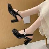  Giày Cao Gót 7 Phân Da Bóng Cao Cấp 3368-2 