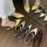  Dép Sục Cao Gót 5 phân Da Bóng Cao Cấp 2205 