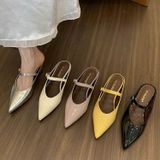  Dép Sục Cao Gót 5 phân Da Bóng Cao Cấp 2205 