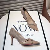  Giày Cao Gót 9 Phân Da Phối Vải Cao Cấp A2319-3 