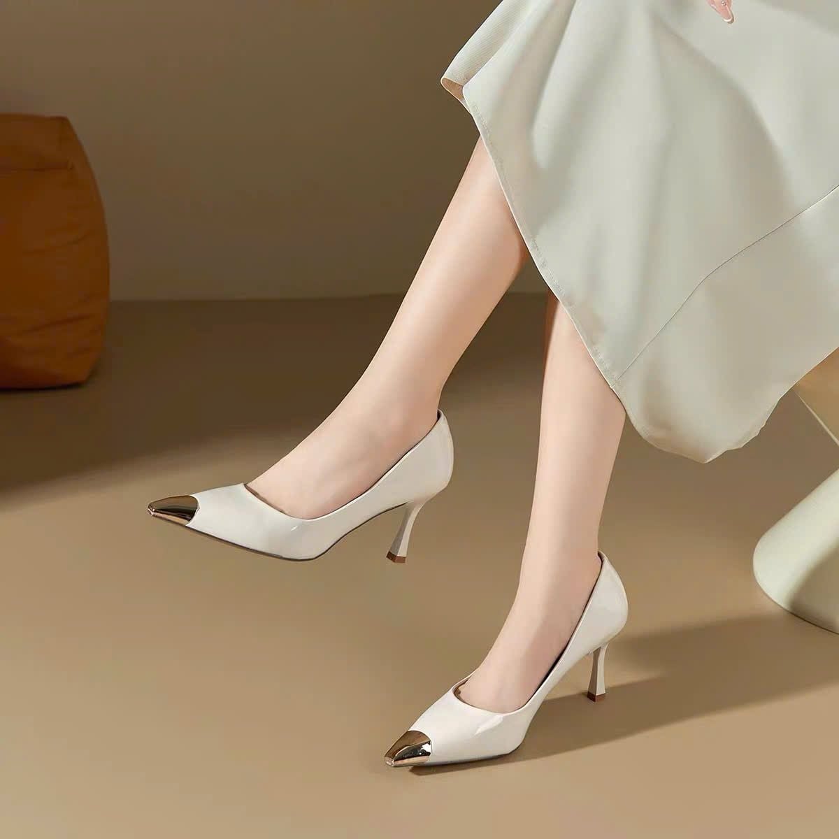  Giày Cao Gót 8 Phân Da Bóng Cao Cấp 5925 