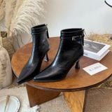  Giày Boot Nữ Da Lì Cao Cấp 7 Phân 2565 