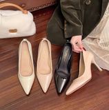  Giày Cao Gót 8 Phân Da Bóng Cao Cấp 8757-6 