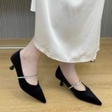  Giày Cao Gót 5 Phân Chất Da Nhung Quai Đính Đá Cao Cấp T568-73 