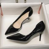  Giày Cao Gót 8 Phân Da Bóng Cao Cấp 519-2 