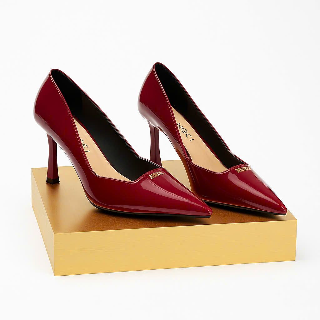  Giày Cao Gót 8 Phân Da Bóng Cao Cấp 528-51 