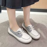  Giày Sneaker Nữ Slipon Nữ Dây Rút Da Mềm Đế 3 phân AD-3315 