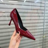  Giày Cao Gót 8 Phân Da Bóng Cao Cấp 528-51 