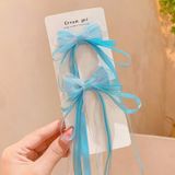  Set 2 kẹp tóc nơ ruy băng cho bé - SK-P01 