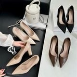  Giày Cao Gót 6 Phân  DA Lì Cao Cấp A666-1A 