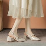  Giày Cao Gót 5 Phân Da Bóng Cao Cấp HF-351 