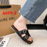  Dép Quai Ngang Da Lì Đế Bệt 6699-2 