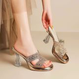  Dép Cao Gót 9 Phân Đính Đá QCCC 905-17 