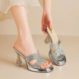  Dép Cao Gót 9 Phân Đính Đá QCCC 905-17 