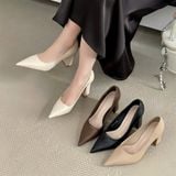  Giày Cao Gót 6 Phân  DA Lì Cao Cấp A666-1A 