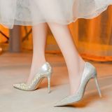  Giày Cao Gót Nữ 9 Phân Đính Đá Cao Cấp 539-9 