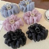  Kẹp Tóc Càng Cua Bảng Lớn Voan Chấm Đá KT11 