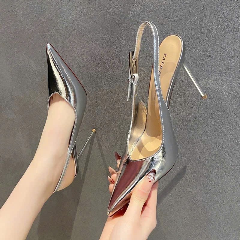  Giày Cao Gót 10 Phân Tráng Gương Cao Cấp 598-10 