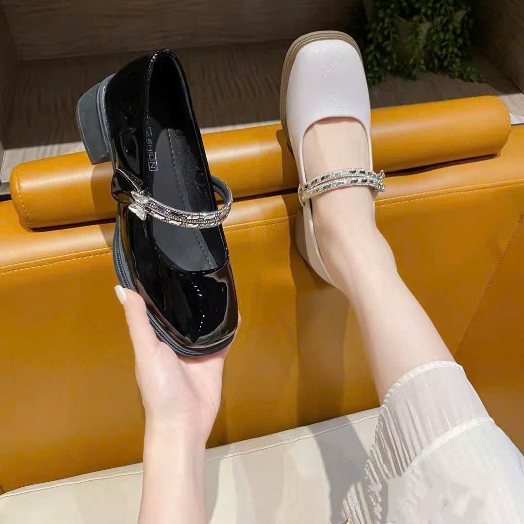  Giày Búp Bê Mary Jane Da Bóng cao Cấp A3310 