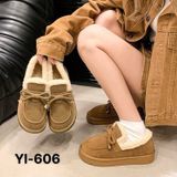  Dép Sục Da Lộn Lót Lông Cao Cấp , Giày Sục Nữ Y1-606 